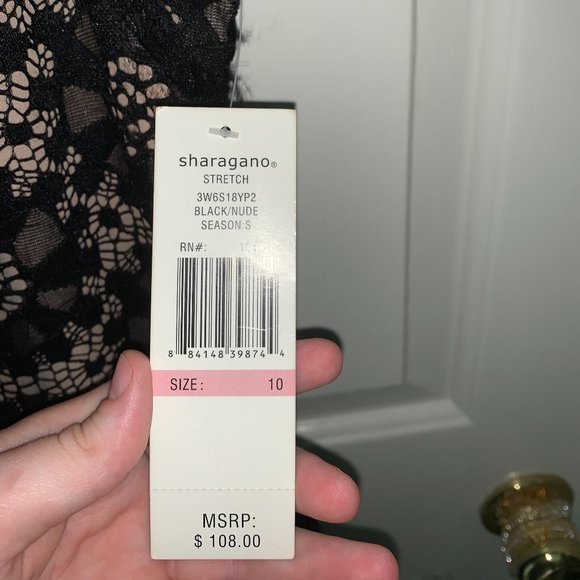 black, and nude sleeveless lace dress NWT - Picture 7 of 11